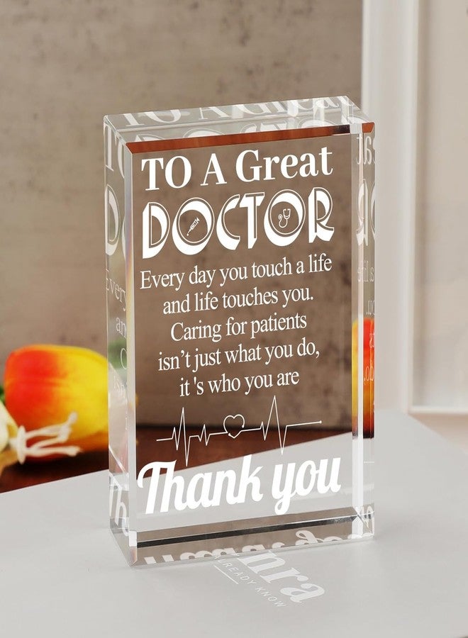 Gifzy Gifts for Doctor, Appreciation Gift for Doctors, Engraved Crystal Plaque Gifts for Best Doctors, Thank You Doctor Gift for Men Women Crystal Appreciation Plaque - Image 5